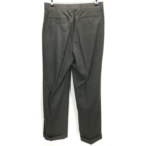 Louis Raphael Melange Flannel Cuffed Slacks - Picture 2 of 3